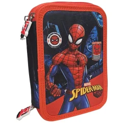 SPIDERMAN Material Escolar*Spider-man - Plumier 3 cremalleras City
