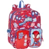 SAFTA Material Escolar*Spidey - Mochila con bolsillos adaptable a carro - Colección Rescue