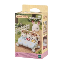 EPOCH PARA IMAGINAR S.L. Coleccionables Y Mini Mundos*Sylvanian Families - Carrito de trillizos con muñeca ㅤ