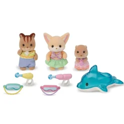EPOCH PARA IMAGINAR S.L. Coleccionables Y Mini Mundos*Sylvanian Families - El Trío De Bebés En La Piscina ㅤ