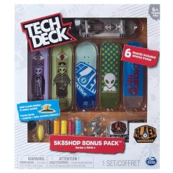 CONCENTRA Vehículos Y Circuitos*Tech Deck - Bonus Pack 6 Skates (varios modelos)
