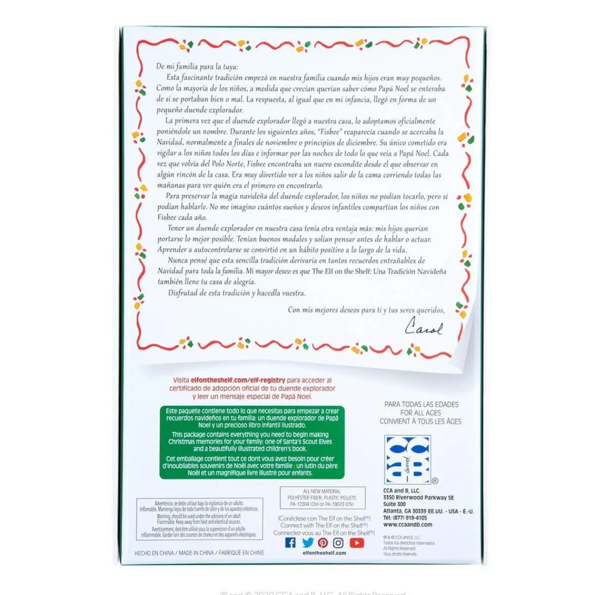 CEFA Juguetes Educativos Y Libros*The Elf on The Shelf - Cuento y Muñeco Elf Chica