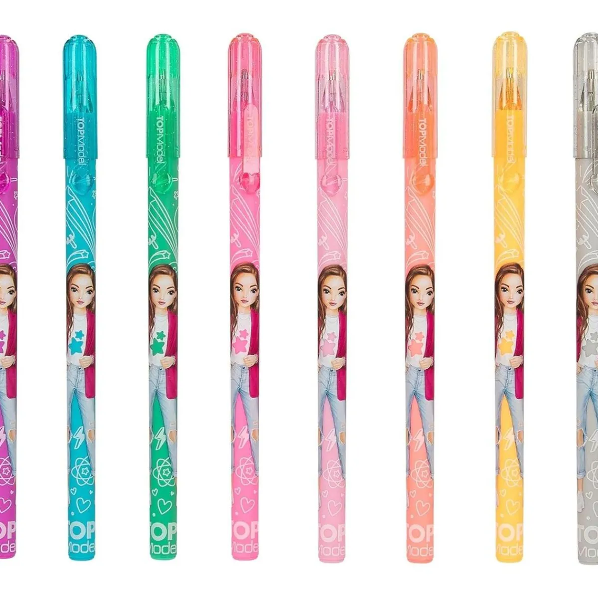 DEPESCHE Estilo De Vida*Top Model - 8 bolígrafos de gel Glitter Arcoiris