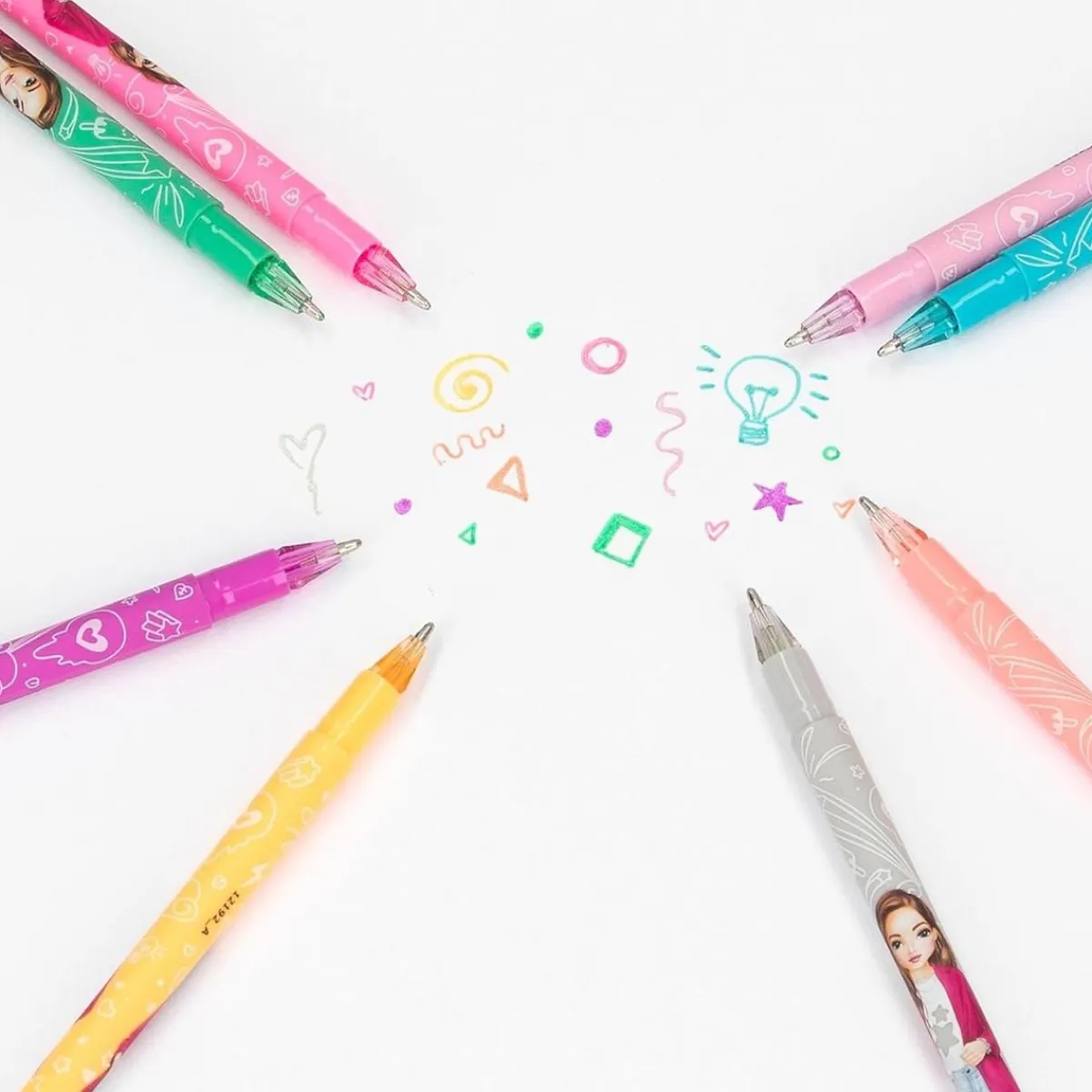 DEPESCHE Estilo De Vida*Top Model - 8 bolígrafos de gel Glitter Arcoiris