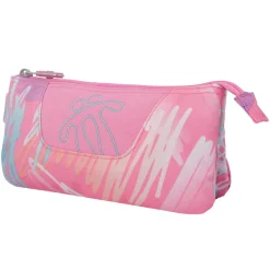 TOTTO Material Escolar*- Estuche escolar 3 compartimentos Tablero Lilac