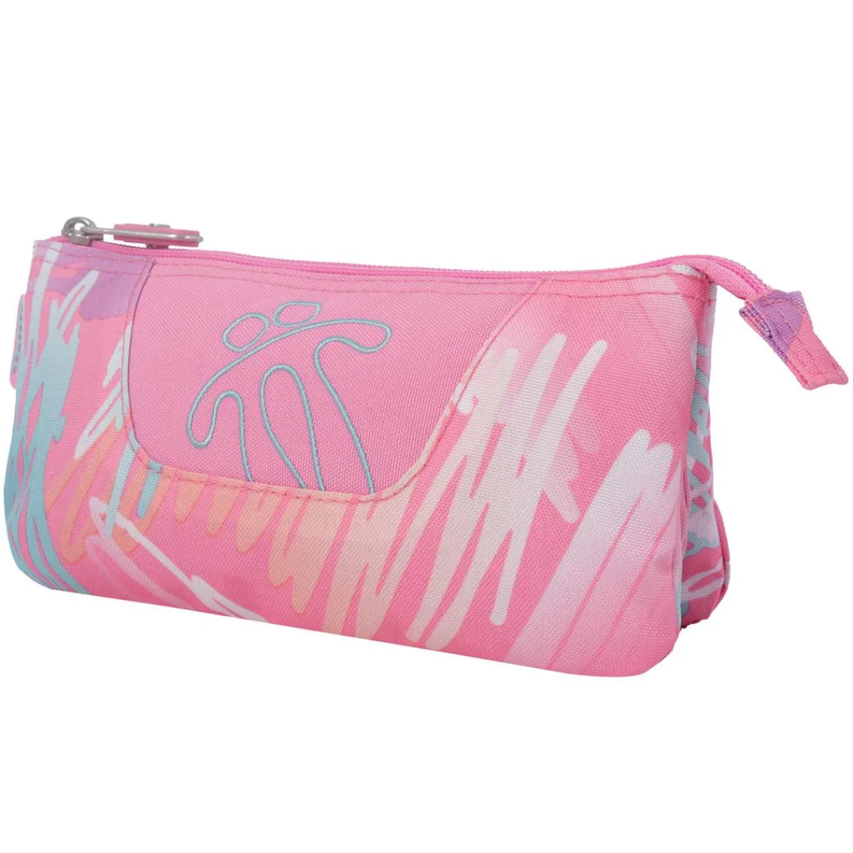 TOTTO Material Escolar*- Estuche escolar 3 compartimentos Tablero Lilac