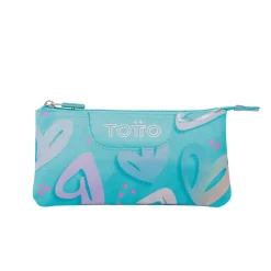 TOTTO Material Escolar*- Estuche escolar corazones pintados Tablero