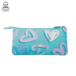 TOTTO Material Escolar*- Estuche escolar corazones pintados Tablero