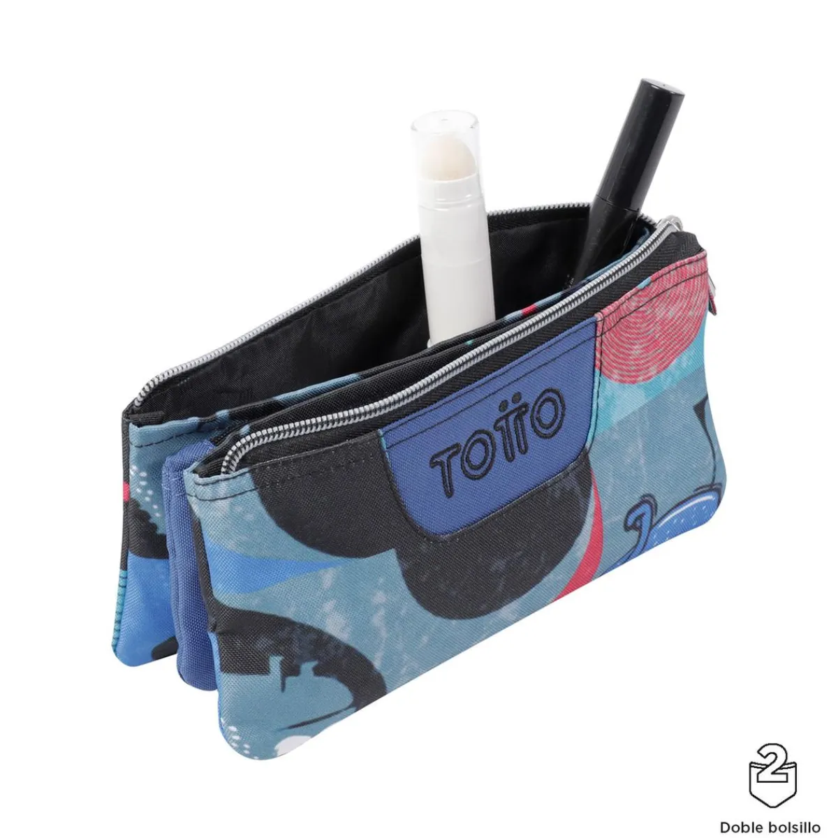 TOTTO Material Escolar*- Estuche escolar cyber monstruos Tablero