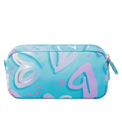 TOTTO Material Escolar*- Estuche escolar dos compartimentos corazones pintados Sobre