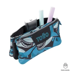 TOTTO Material Escolar*- Estuche escolar tiburones Tablero