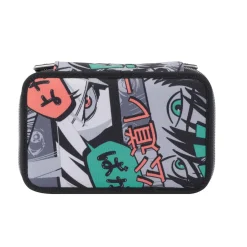 TOTTO Material Escolar*- Estuche escolar tres compartimentos manga Pluma