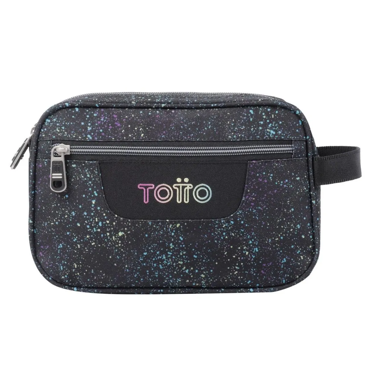 TOTTO Material Escolar*- Estuche escolar tres compartimentos salpicado color Plastilina