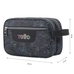 TOTTO Material Escolar*- Estuche escolar tres compartimentos salpicado color Plastilina