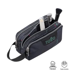 TOTTO Material Escolar*- Estuche escolar tres compartimentos fractal Agapec