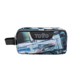 TOTTO Material Escolar*- Estuche escolar tres compartimentos postales y casetes Agapec