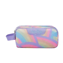 TOTTO Material Escolar*- Estuche escolar tres compartimentos arcoíris Agapec