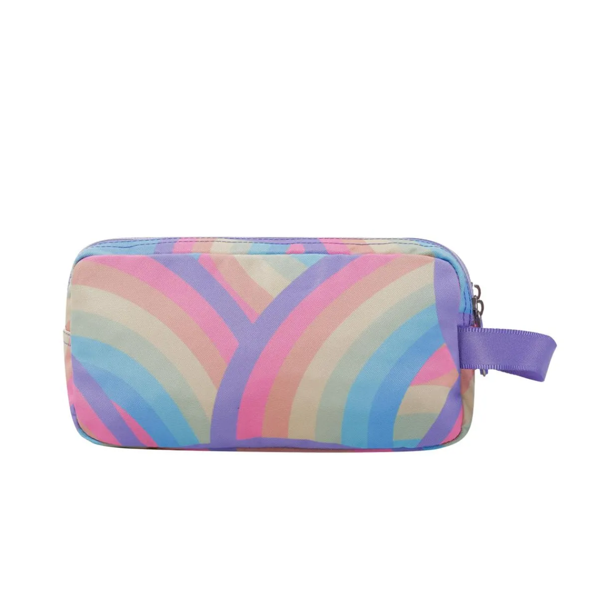 TOTTO Material Escolar*- Estuche escolar tres compartimentos arcoíris Agapec