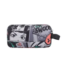 TOTTO Material Escolar*- Estuche escolar tres compartimentos manga Agapec