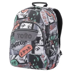 TOTTO Material Escolar*- Mochila escolar adaptable a carro manga Acuareles