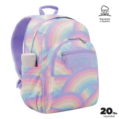 TOTTO Material Escolar*- Mochila escolar adaptable a carro arcoíris Acuareles