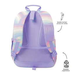 TOTTO Material Escolar*- Mochila escolar adaptable a carro arcoíris Acuareles