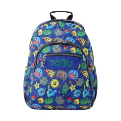 TOTTO Material Escolar*- Mochila escolar adaptable a carro Tello azul Acuareles