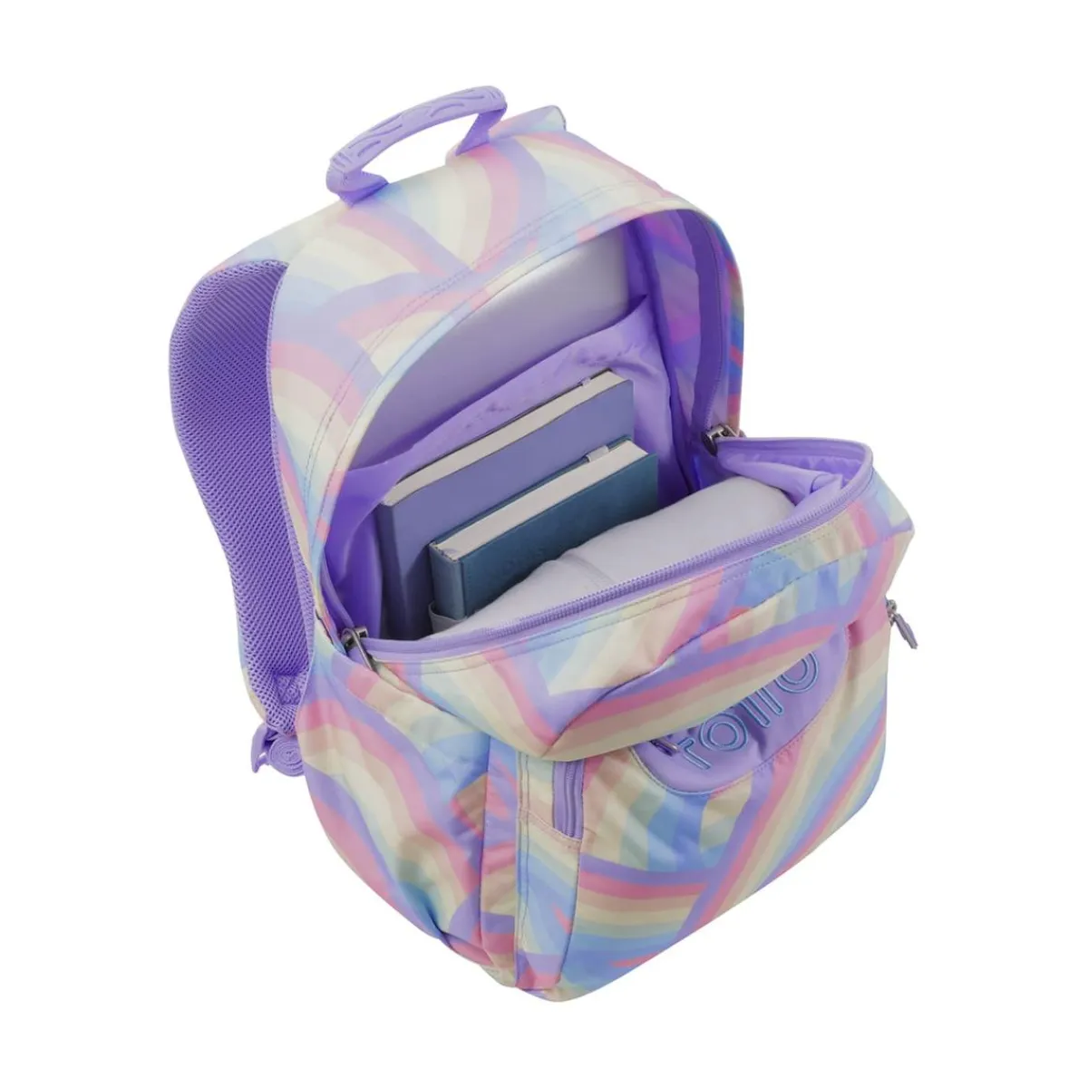 TOTTO Material Escolar*- Mochila escolar arcoíris Acuarela