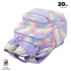 TOTTO Material Escolar*- Mochila escolar arcoíris Crayoles