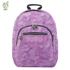 TOTTO Material Escolar*- Mochila escolar camuflaje rosa Acuarela