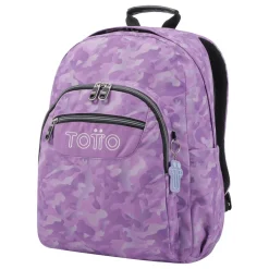 TOTTO Material Escolar*- Mochila escolar camuflaje rosa Acuarela