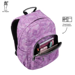 TOTTO Material Escolar*- Mochila escolar camuflaje rosa Acuarela