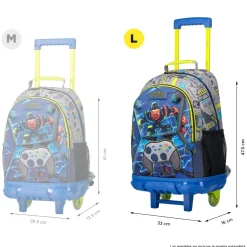 TOTTO Material Escolar*- Mochila escolar con ruedas grande Monark