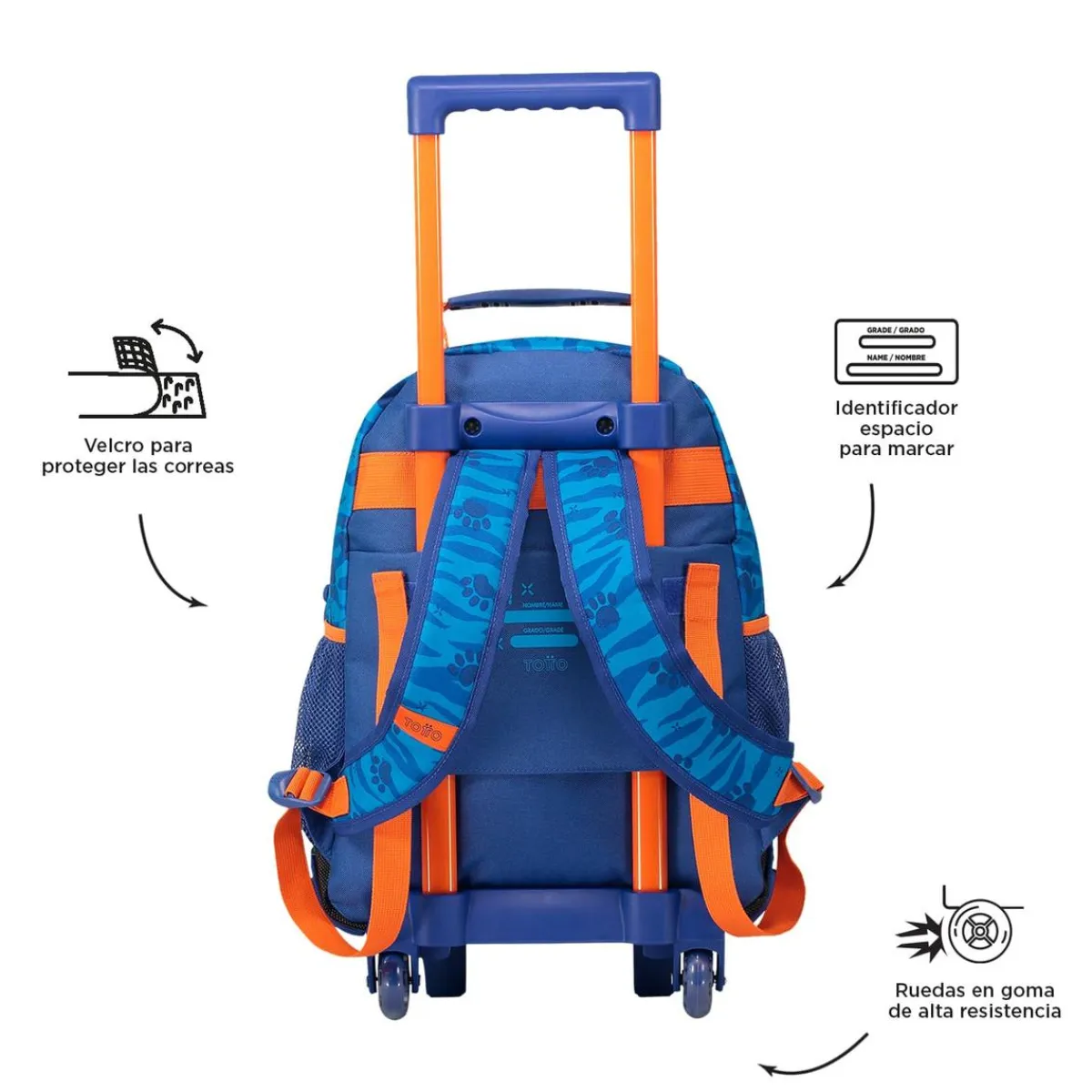 TOTTO Material Escolar*- Mochila escolar con ruedas pequeña Little Avatar