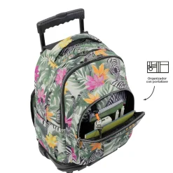 TOTTO Material Escolar*- Mochila escolar con ruedas tropical cebras Renglones