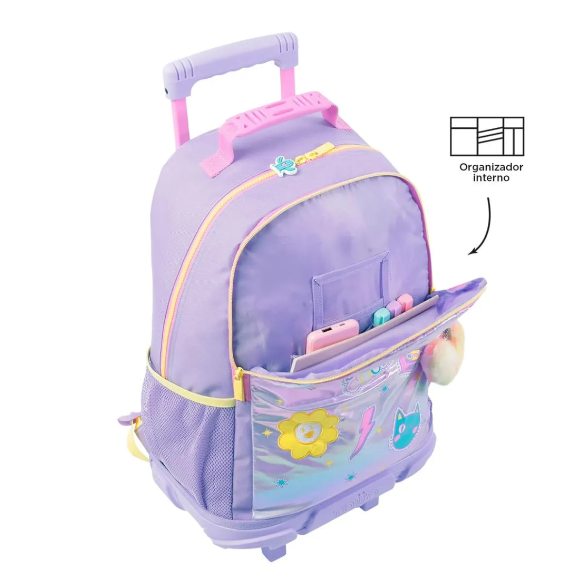 TOTTO Material Escolar*- Mochila escolar con ruedas grande Emojy