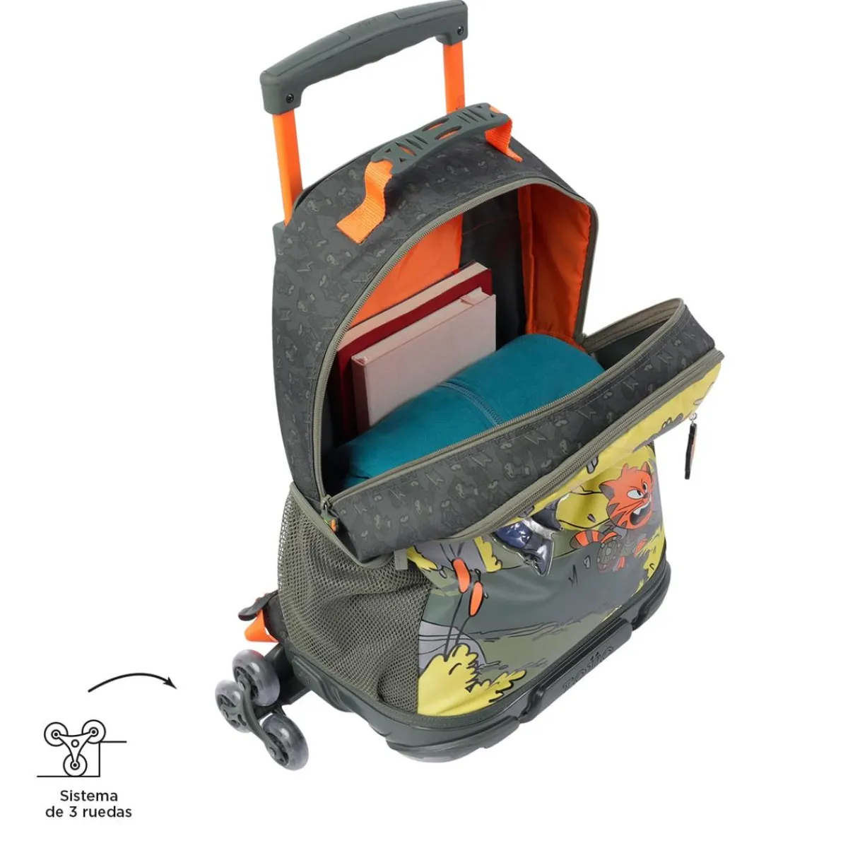 TOTTO Material Escolar*- Mochila escolar con ruedas grande Brawlmaster