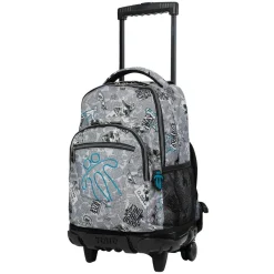 TOTTO Material Escolar*- Mochila escolar con ruedas Renglones Newspaper