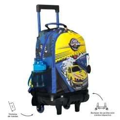 TOTTO Material Escolar*- Mochila escolar con ruedas mediana Velocity