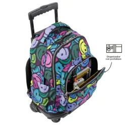 TOTTO Material Escolar*- Mochila escolar con ruedas emojis Renglones