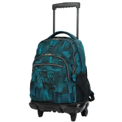 TOTTO Material Escolar*- Mochila escolar con ruedas Renglones - Azul