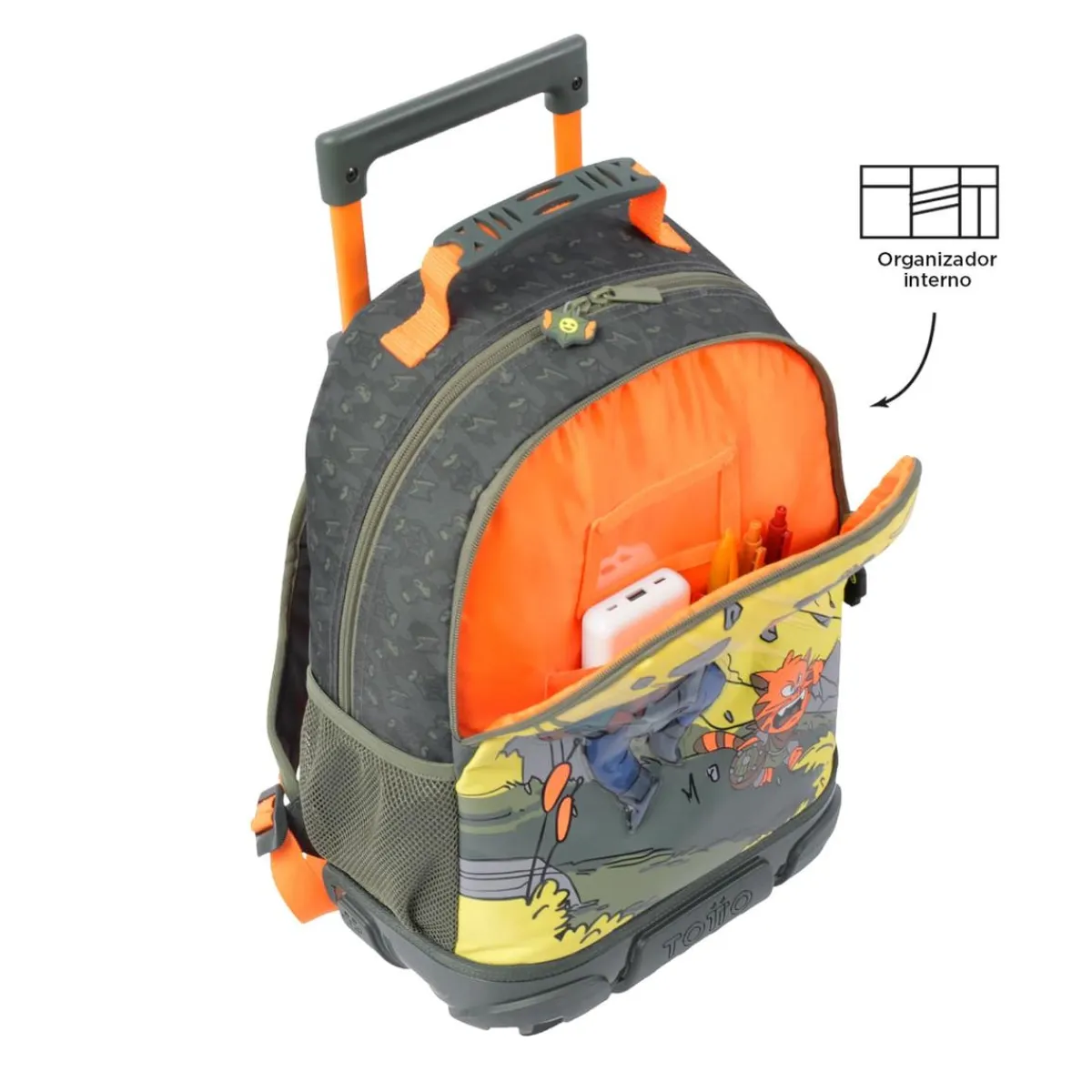TOTTO Material Escolar*- Mochila escolar con ruedas mediana Brawlmaster