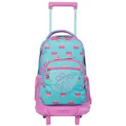 TOTTO Material Escolar*- Mochila escolar con ruedas Resma multicolor Corazones