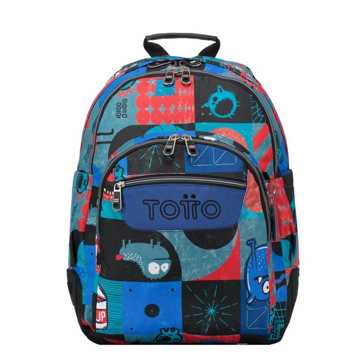 TOTTO Material Escolar*- Mochila escolar cyber monstruos Crayoles