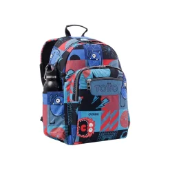 TOTTO Material Escolar*- Mochila escolar cyber monstruos Acuarela