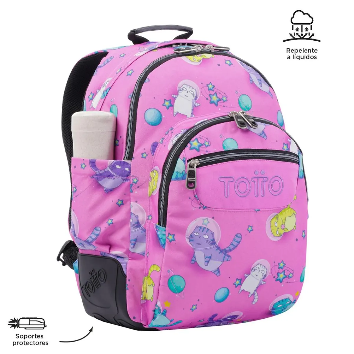 TOTTO Material Escolar*- Mochila escolar gatos astronautas Crayoles