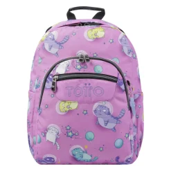 TOTTO Material Escolar*- Mochila escolar gatos astronautas Acuarela