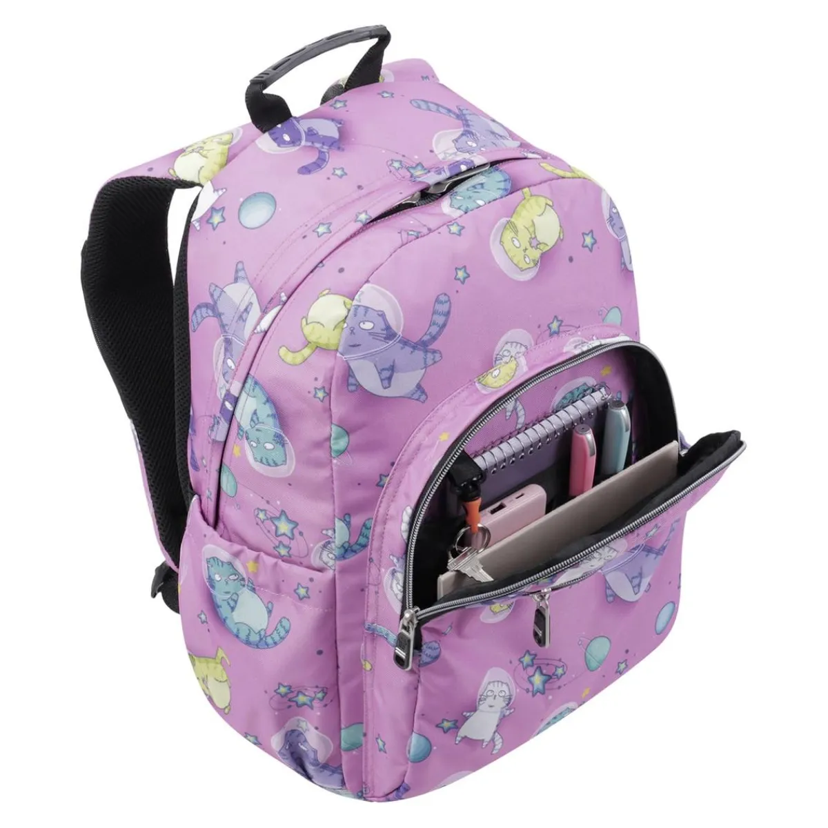 TOTTO Material Escolar*- Mochila escolar gatos astronautas Acuarela