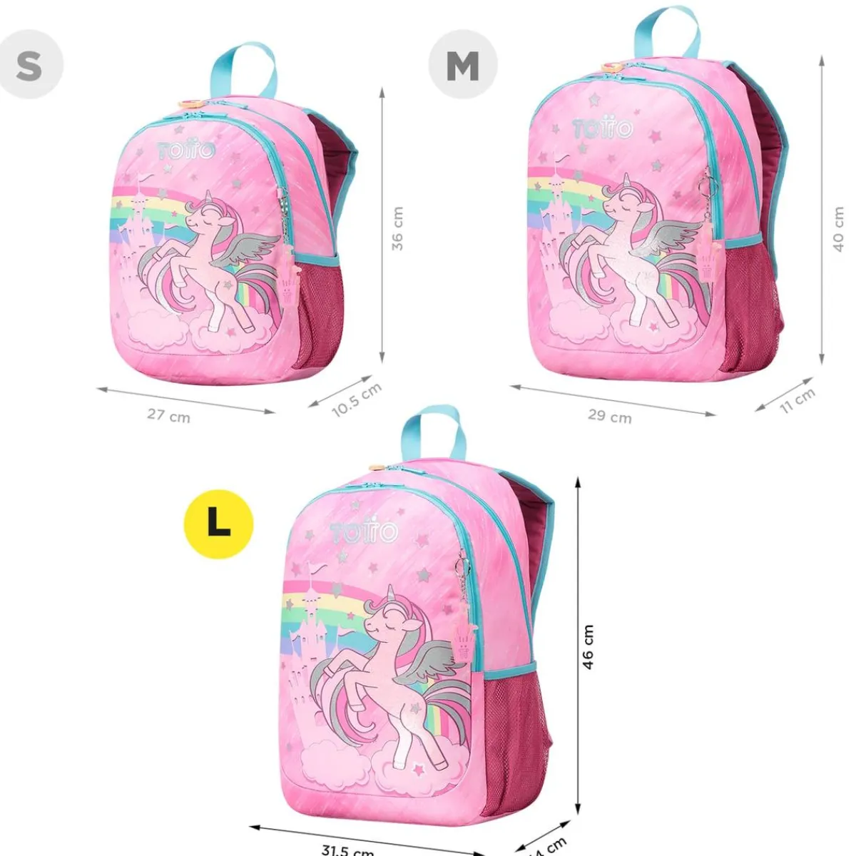 TOTTO Material Escolar*- Mochila escolar grande Fantasy