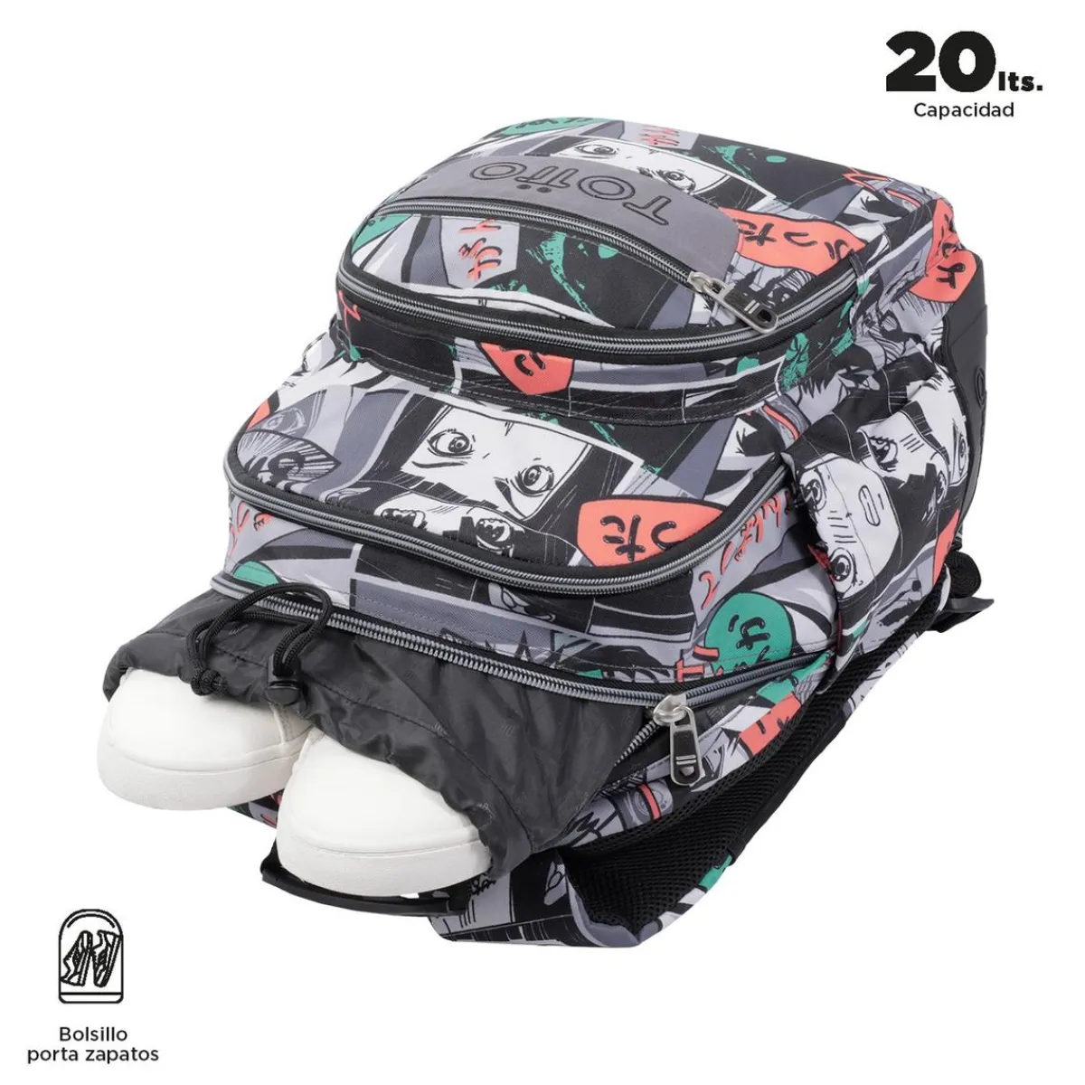 TOTTO Material Escolar*- Mochila escolar manga Crayoles